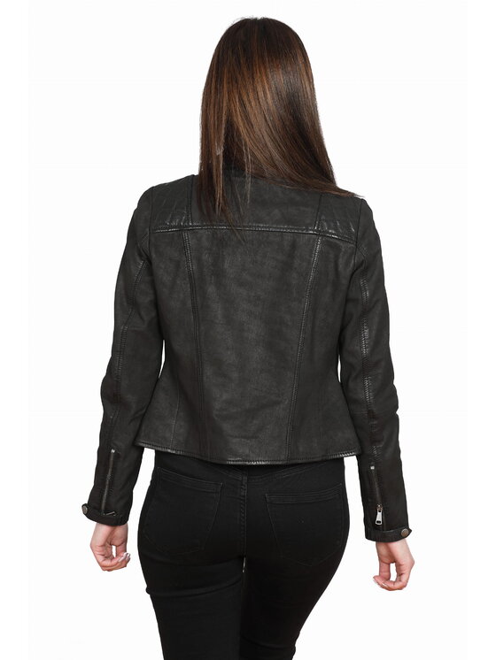 David Ryan David Ryan Kurtka skórzana FLORA Czarny Regular Fit