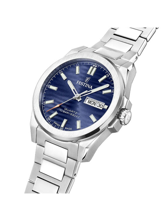 Festina Festina Zegarek F20073-2 Srebrny