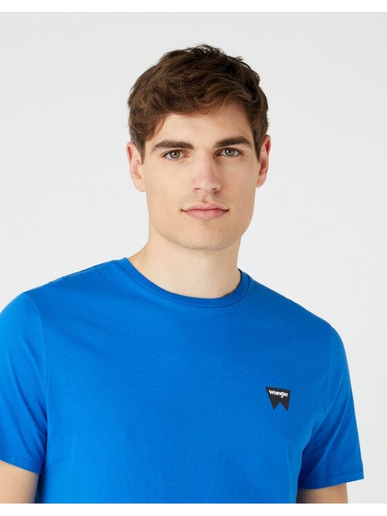 Wrangler Wrangler T-shirt SIGN OFF TEE Blu Regular Fit
