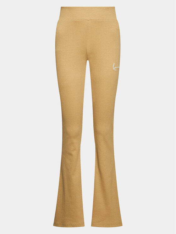 Karl Kani Karl Kani Спортивні штани Small Signature Flared Rib 6104086 Бежевий Flare Fit