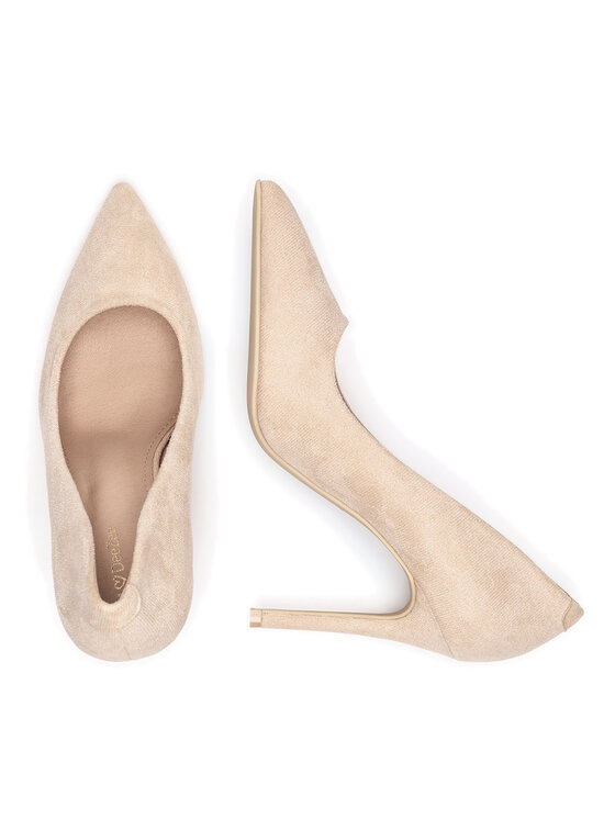 DeeZee DeeZee Pantofi cu toc subțire DBC-37237-1 Bej
