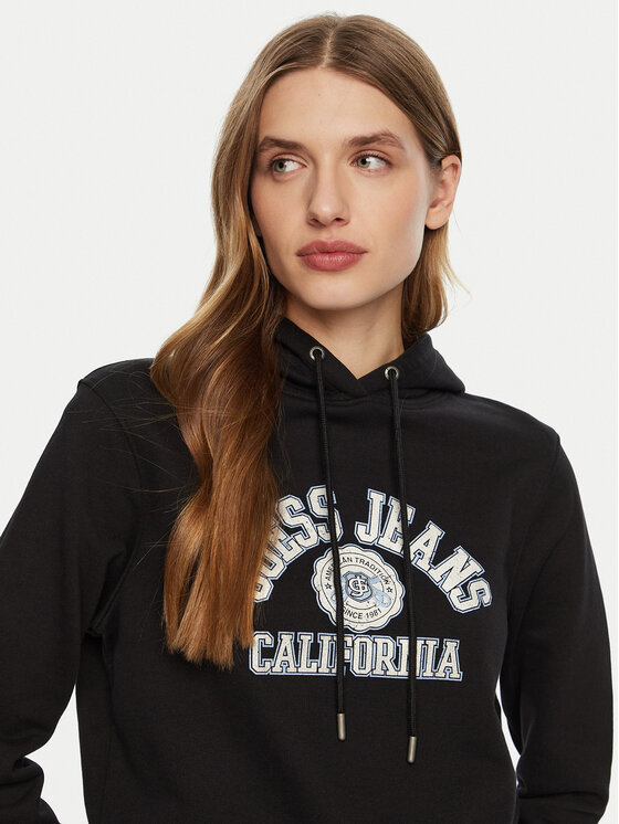 Guess Jeans Guess Jeans Μπλούζα W5RQ29 K68I4 Μαύρο Regular Fit