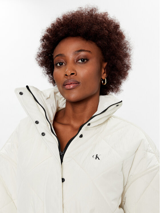 Calvin Klein Jeans Calvin Klein Jeans Übergangsjacke J20J220334 Écru Relaxed Fit