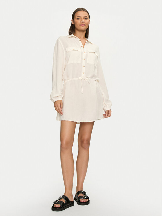 Banana Moon Banana Moon Poletna obleka Sundy Holidays LHN10 Bela Regular Fit