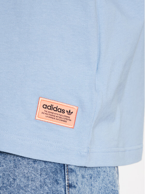 adidas adidas Tricou Graphic Glide T-Shirt IC5750 Albastru celest Loose Fit