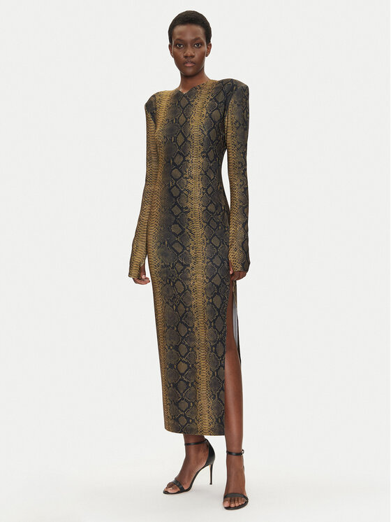 NORMA KAMALI NORMA KAMALI Vsakodnevna obleka KK4243PLC27302 Rjava Slim Fit