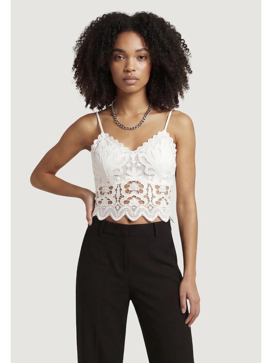 Morgan De Toi Morgan De Toi T-shirt BRASSIERE Bianco Casual Fit