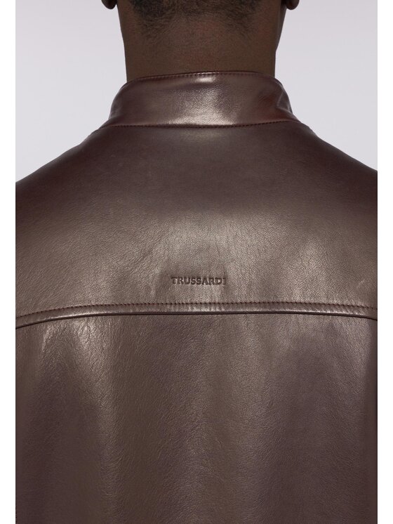 Trussardi Trussardi Kurtka skórzana R301M000004N023 Brązowy Regular Fit