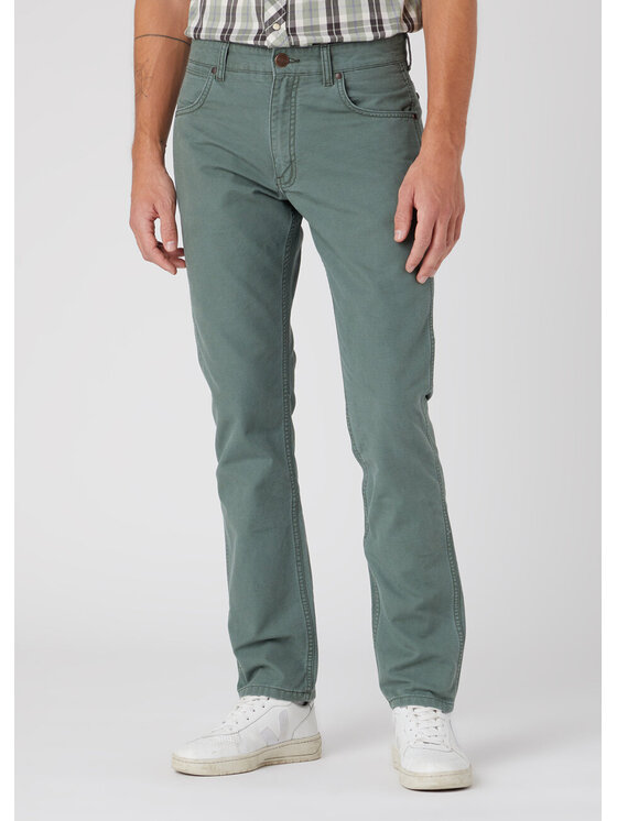 Wrangler Wrangler Jeansy GREENSBORO Zielony Straight Fit