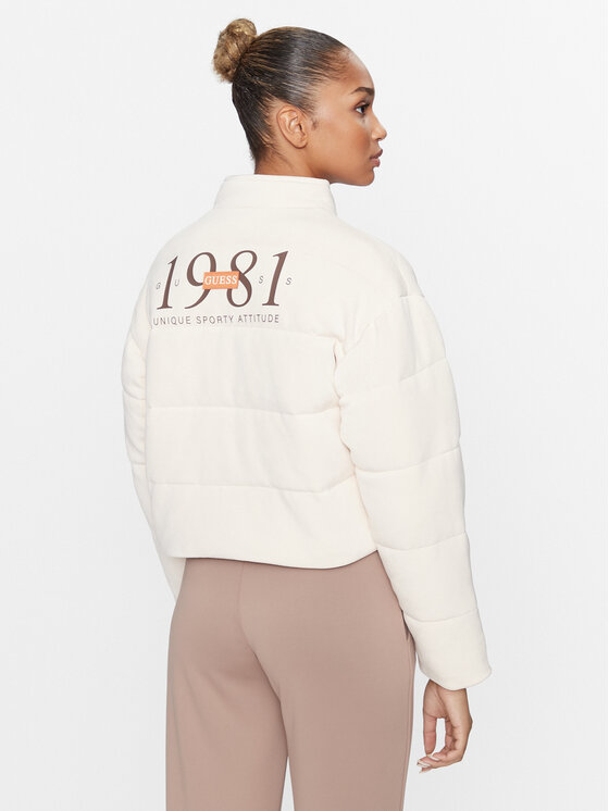 Guess Guess Zimní bunda V3BL00 KBC00 Écru Regular Fit