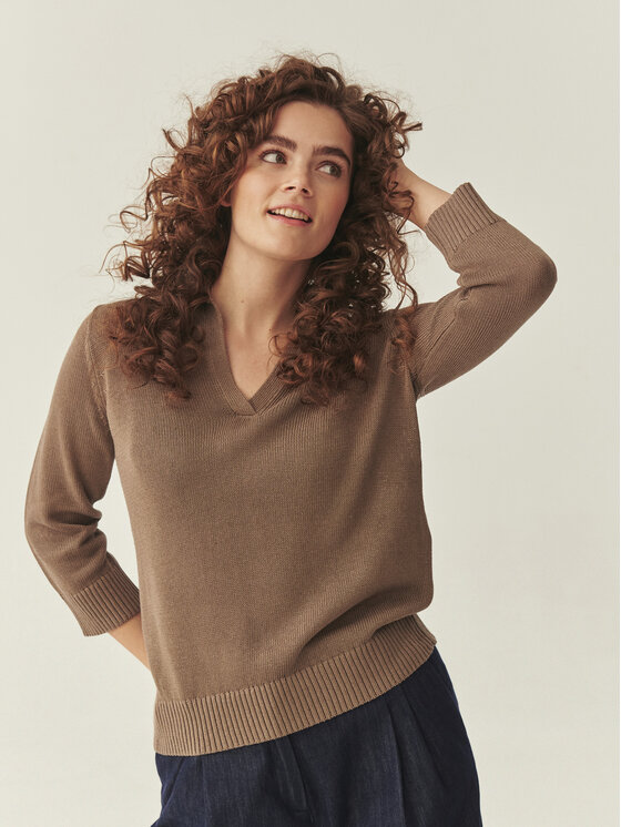 TATUUM Tatuum Sweter IVA Beżowy Regular Fit