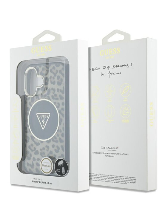 Guess Guess Etui na telefon Apple iPhone 16 Brązowy