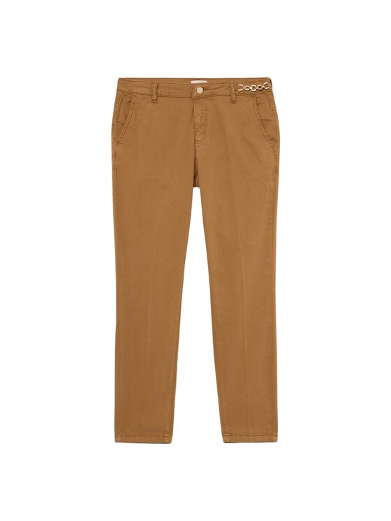 Oltre Oltre Pantaloni di tessuto P712R008484N012 Marrone Regular Fit