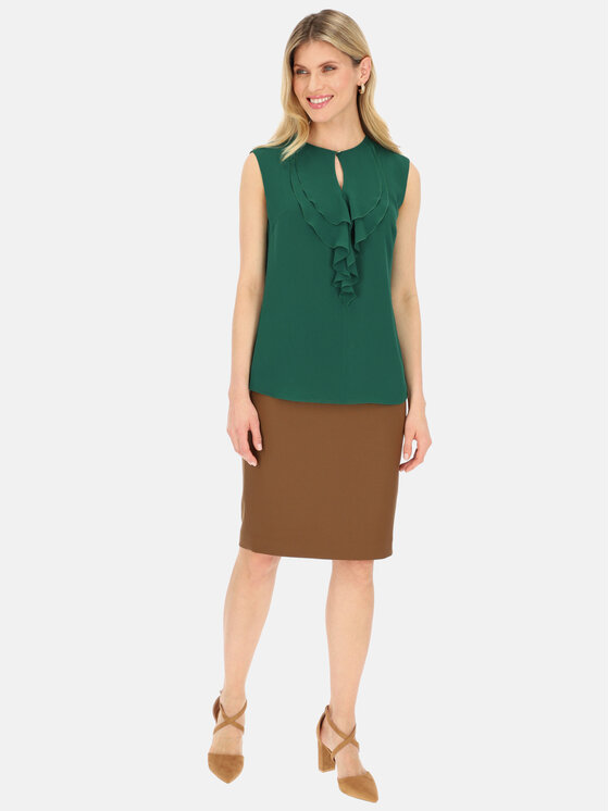 Potis & Verso Potis & Verso Bluzka Oaza Zielony Regular Fit