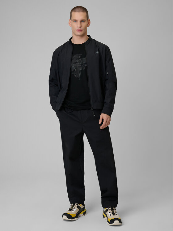 4F 4F Kurtka przejściowa MIDSHOP TEXTILE Czarny Regular Fit