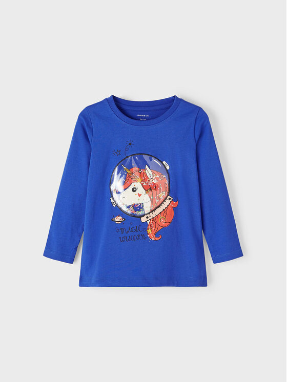 NAME IT NAME IT Bluse 13221682 Blau Regular Fit