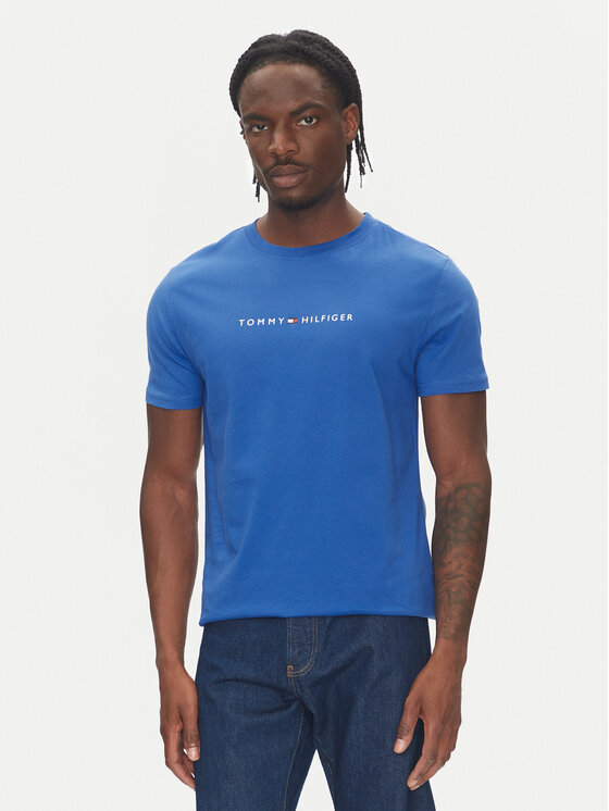 Tommy Hilfiger Tommy Hilfiger T-krekls UM0UM03525 Zils Regular Fit