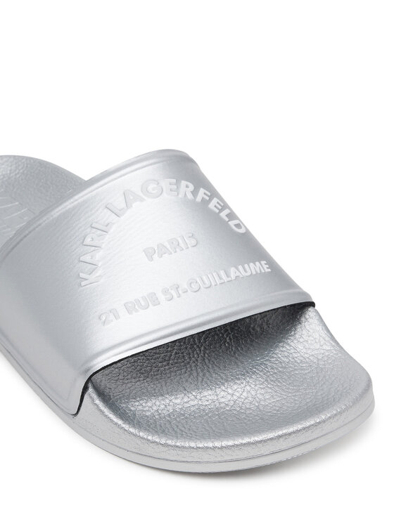 KARL LAGERFELD KARL LAGERFELD Šľapky Kondo 2.0 KL80908A Strieborná