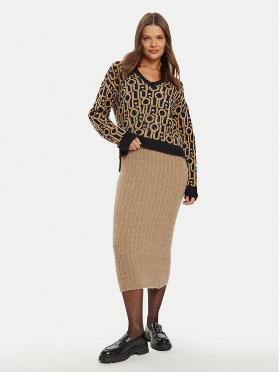 Liu Jo Liu Jo Pulover WF4436 MA30P Rjava Regular Fit