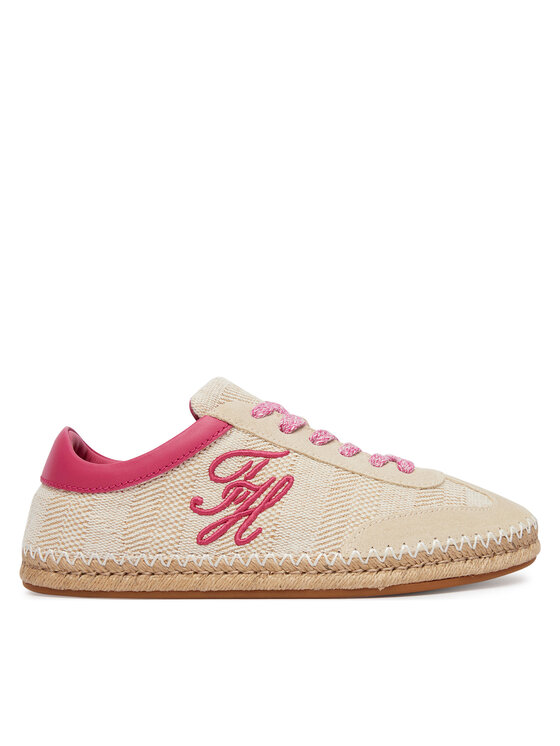 Tommy Hilfiger Espadrile Woven Logo Embroidery FW0FW09108 Bej