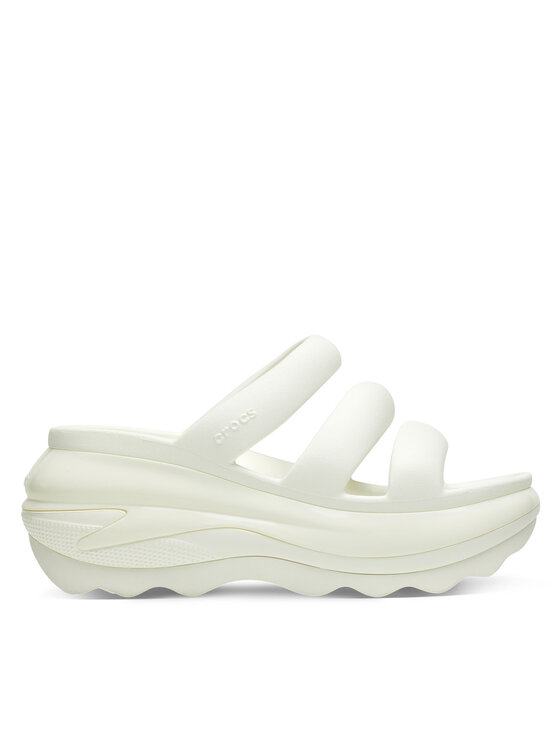 Şlapi Crocs Mega Crush Triple Strap 209842 Écru