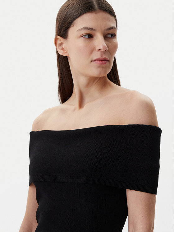 MICHAEL Michael Kors MICHAEL Michael Kors Трикотажна сукня MS582Y033D Чорний Slim Fit