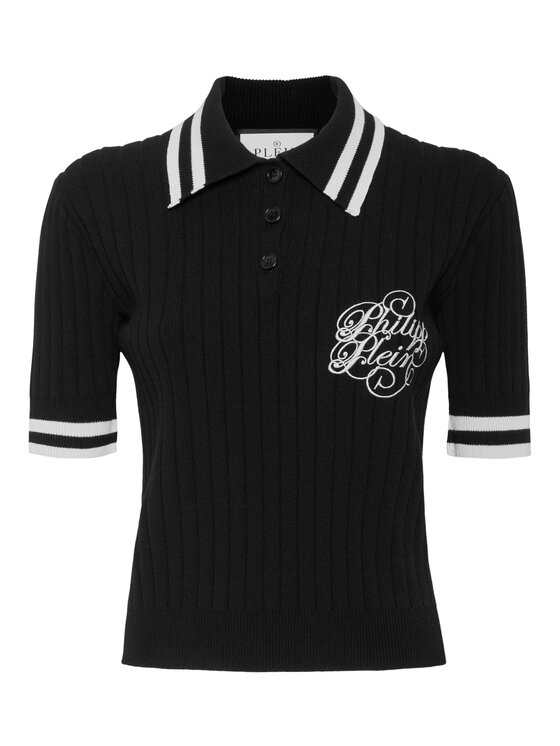 PHILIPP PLEIN PHILIPP PLEIN Polo 27245 Czarny Regular Fit