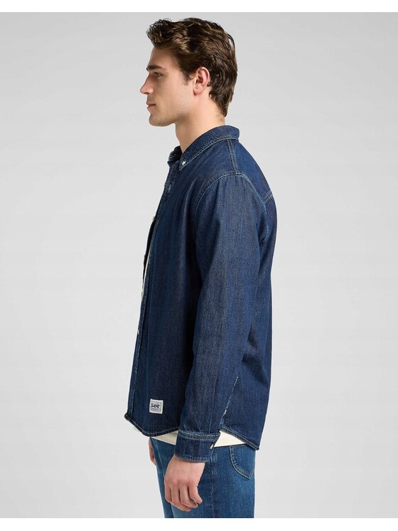 Lee Lee camicia di jeans No Pocket Button Down Blu Relaxed Fit