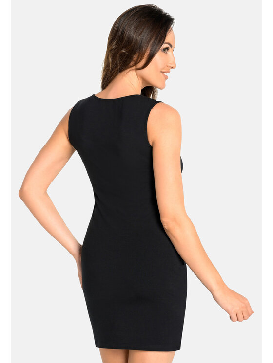 Teyli Teyli Koszula nocna 517 Czarny Regular Fit