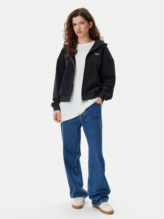 Tommy Jeans Tommy Jeans Μπλούζα Script Logo DW0DW20303 Μαύρο Boxy Fit