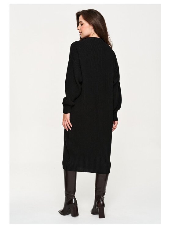 Makadamia Makadamia Sweter S180 Czarny Loose Fit