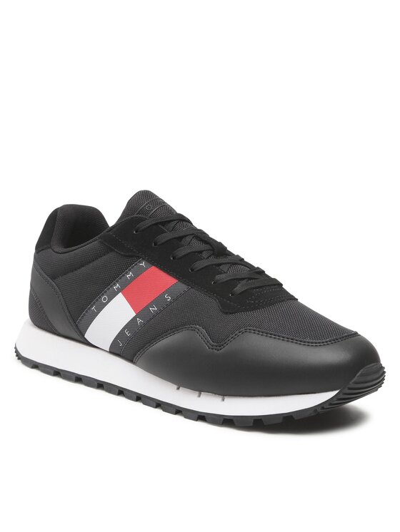Tommy Jeans Tommy Jeans Αθλητικά Retro Leather Runner EM0EM01081 Μαύρο