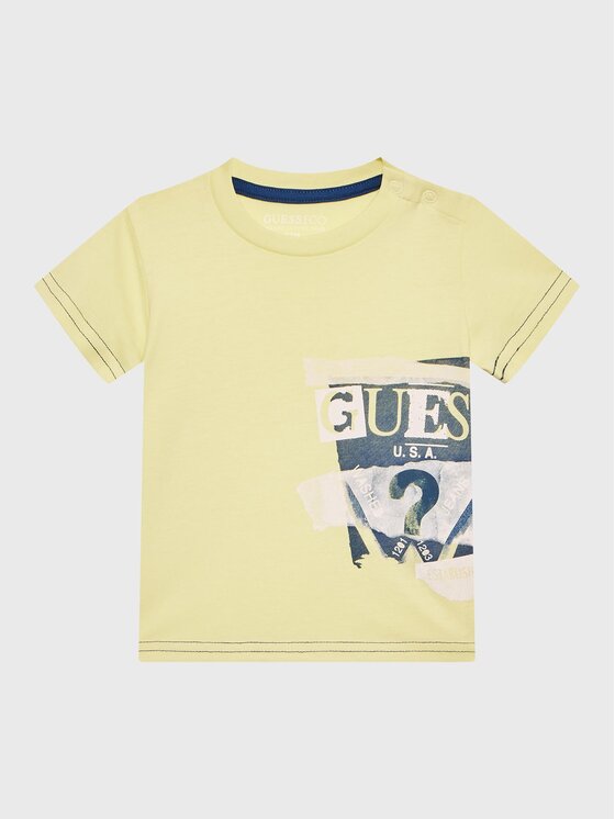 Guess Guess Tričko I3GI00 K8HM0 Žltá Regular Fit