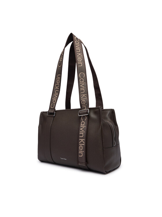 Calvin Klein Calvin Klein Τσάντα Webbing Adj Strap Tote LV04F3644G Καφέ