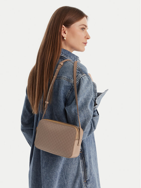 Calvin Klein Calvin Klein Τσάντα Emblem Aop Elongated Camera Bag LV04F3268G Μπεζ