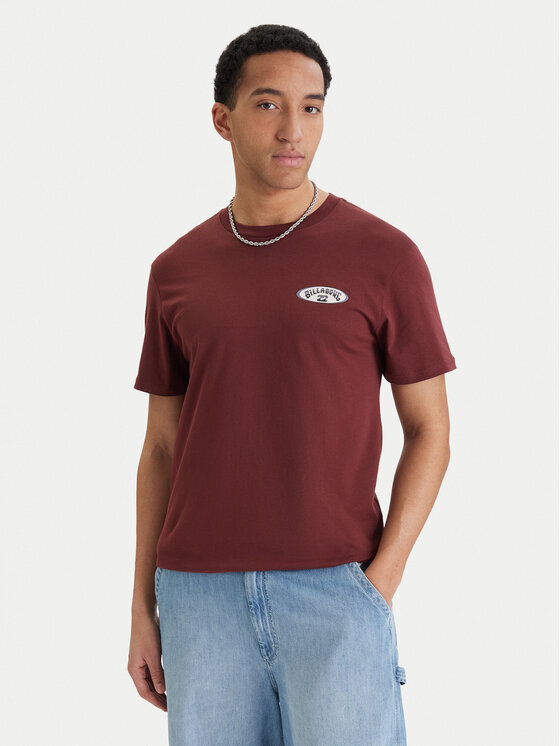 Billabong Billabong T-Shirt Orbit Arch EBYZT00522 Bordowy Regular Fit