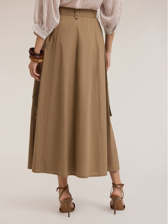 Motivi Motivi Gonna maxi 1202Q001047N022 Marrone Flared Fit