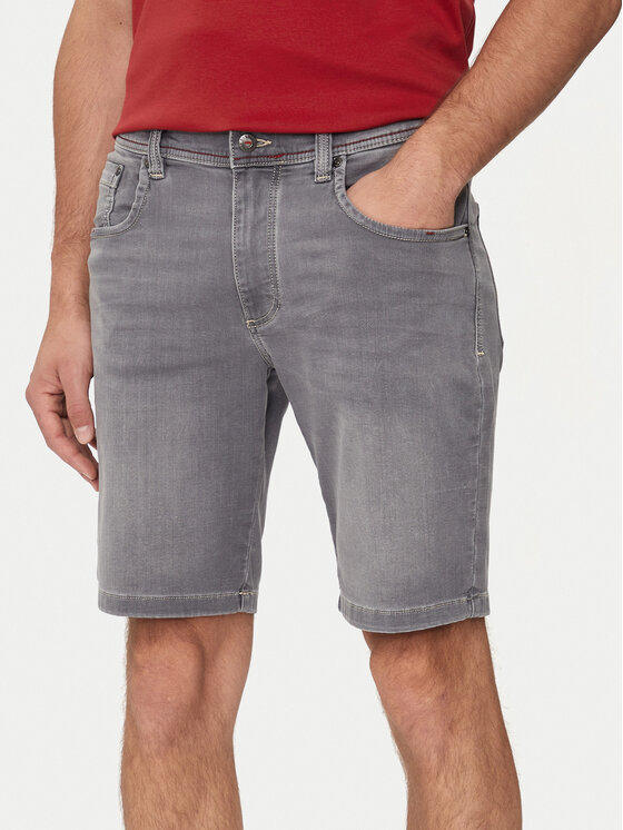 Bugatti Džínsové šortky 3138D 56604A Sivá Slim Fit