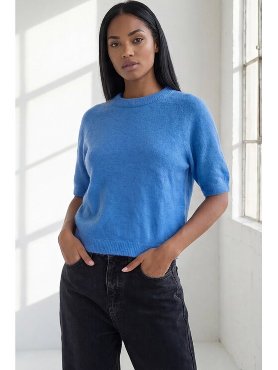 FIGL FIGL Svetr M1320 Modrá Regular Fit