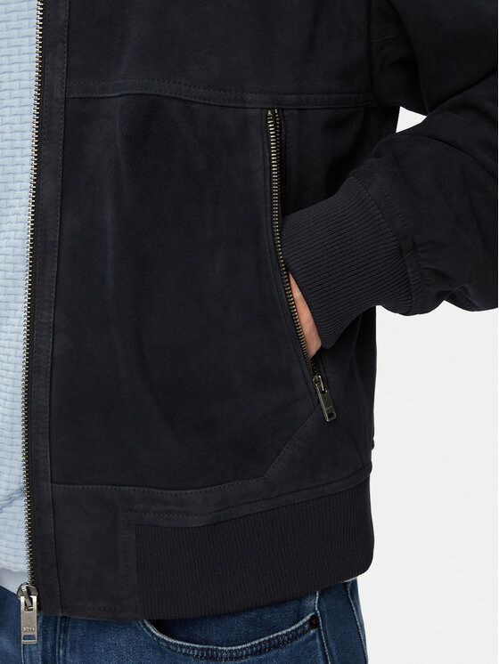 BOSS BOSS Шкіряна куртка Jonorve 50562519 Cиній Regular Fit