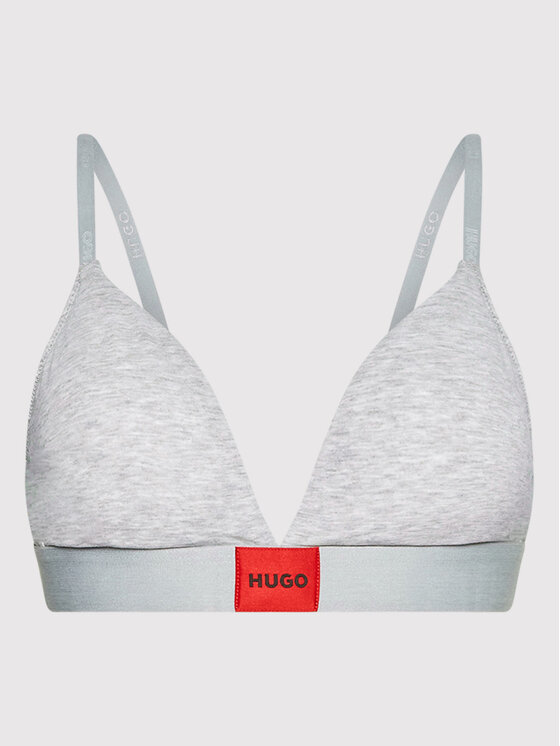 HUGO Hugo Bralette melltartó Triangle Red Label 50469647 Szürke