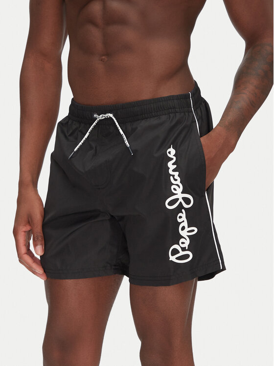 Férfi Úszónadrág Pepe Jeans, Méret: M, Fekete, Logo PMB10419