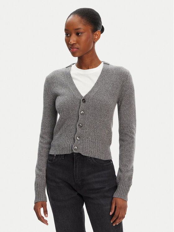 AMI Paris AMI Paris Kardigán FKC127.005 Szürke Regular Fit