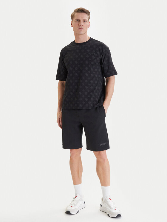 Guess Guess Športové kraťasy Z6GD02 K2845 Čierna Regular Fit
