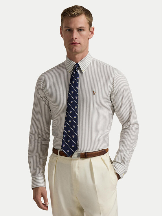 Męska Koszula Polo Ralph Lauren, Rozmiar L, Szara, 710886462001