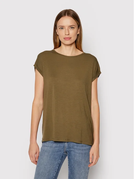Vero Moda T-Shirt Ava 10187159 Grün Relaxed Fit