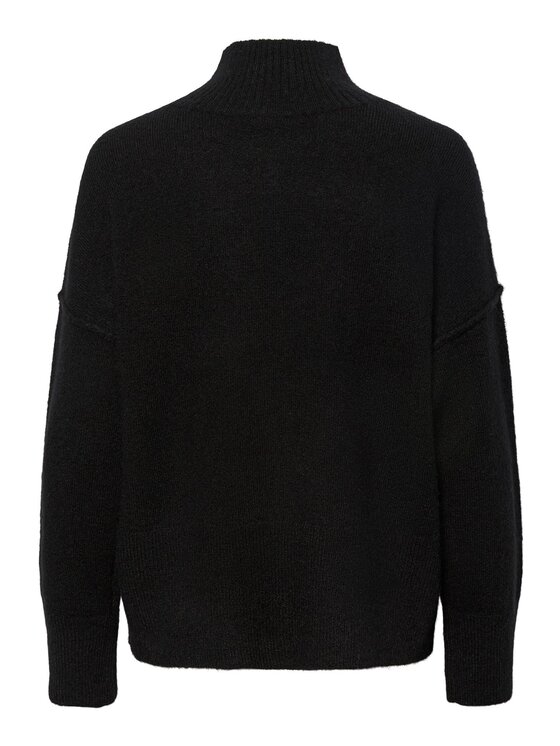 YAS YAS Bluză cu gât 26030703 Negru Loose Fit
