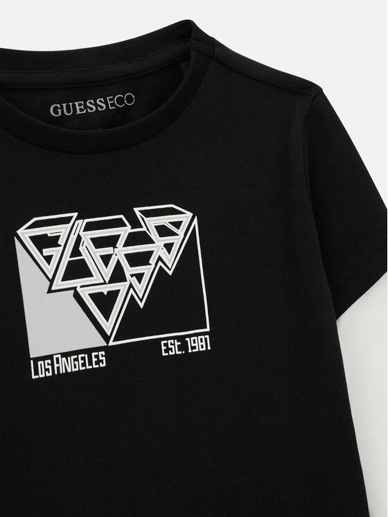 Guess Kids Guess Kids T-Shirt 185497 Černá Classic Fit