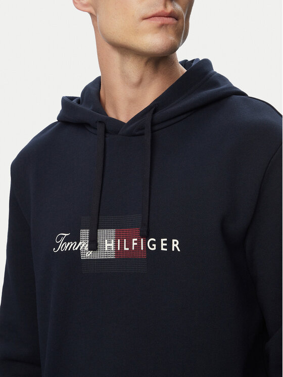 Tommy Hilfiger Tommy Hilfiger Felpa Script Flag MW0MW43220 Blu scuro Regular Fit