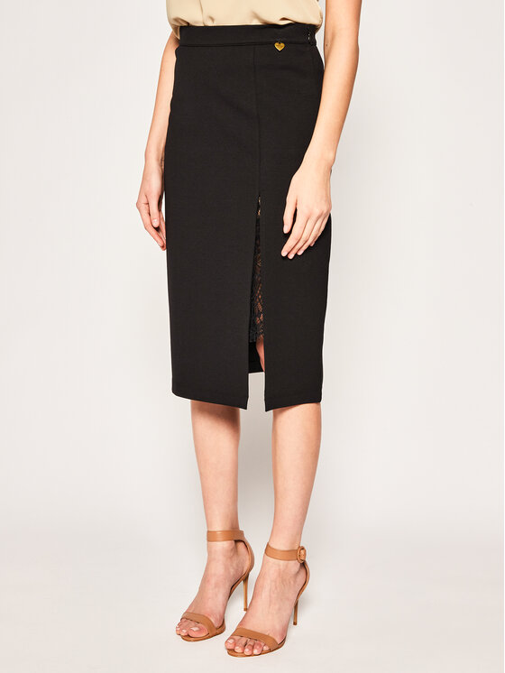 TWINSET TWINSET Fustă tip creion 201TP212C Negru Regular Fit